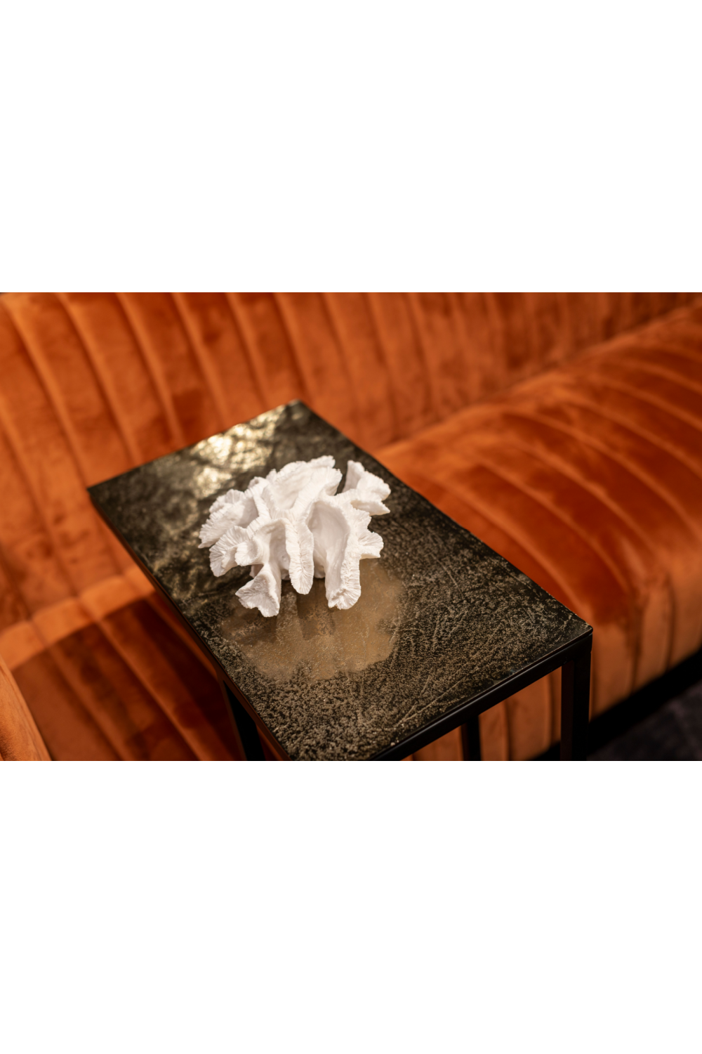 Champagne Gold Aluminum Side Table | Richmond Interiors Calloway | Oroa.com