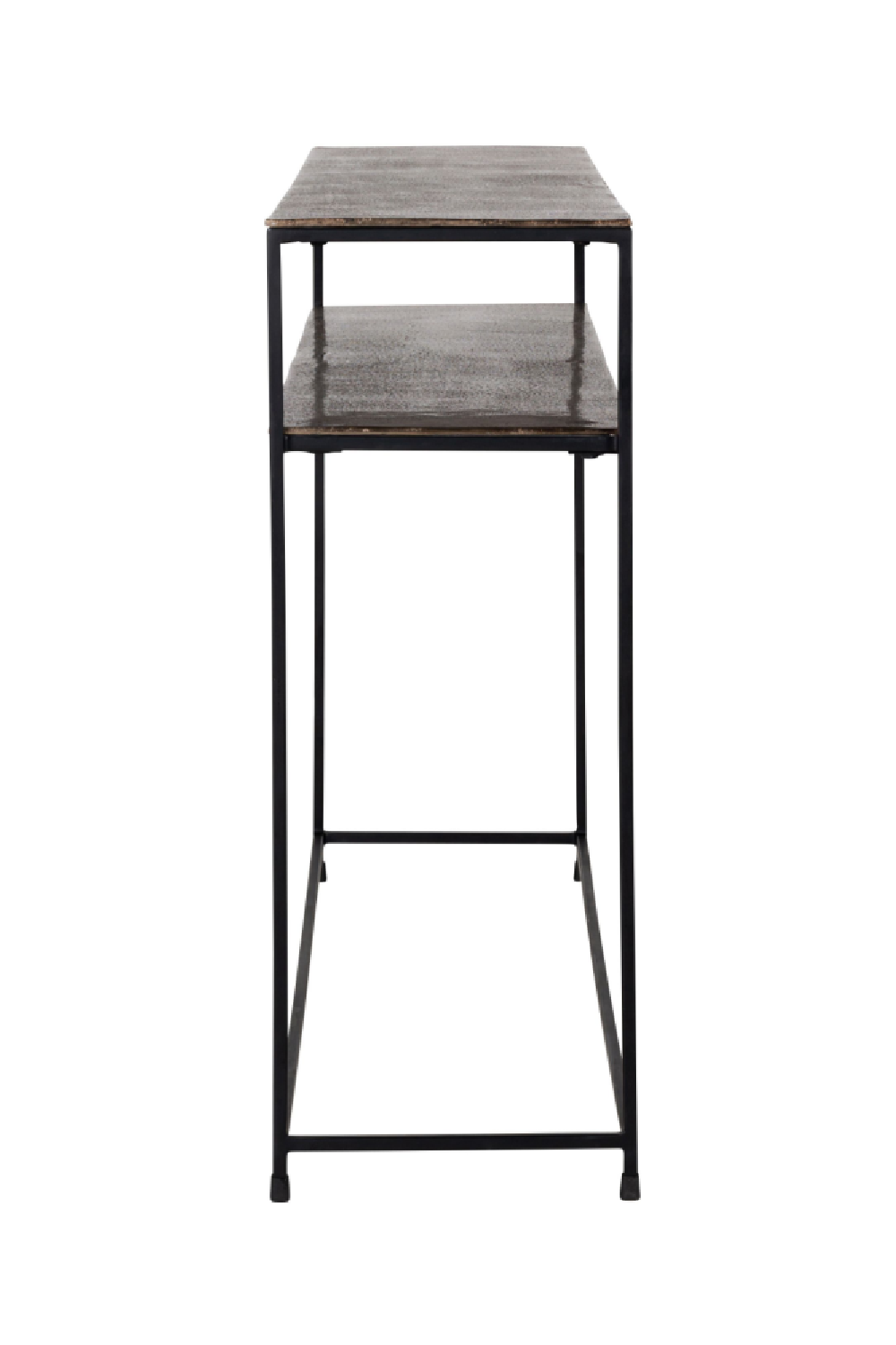 Champagne Gold Double Shelf Console Table | Oroa.com