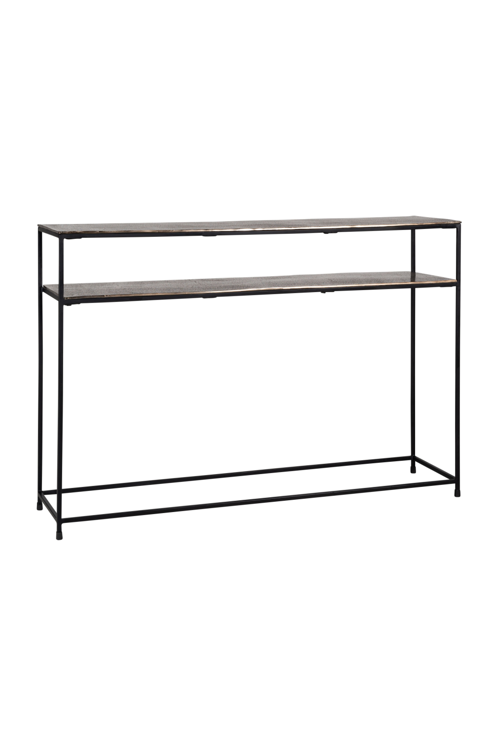 Champagne Gold Double Shelf Console Table | Richmond Interiors Chandon | OROA.com