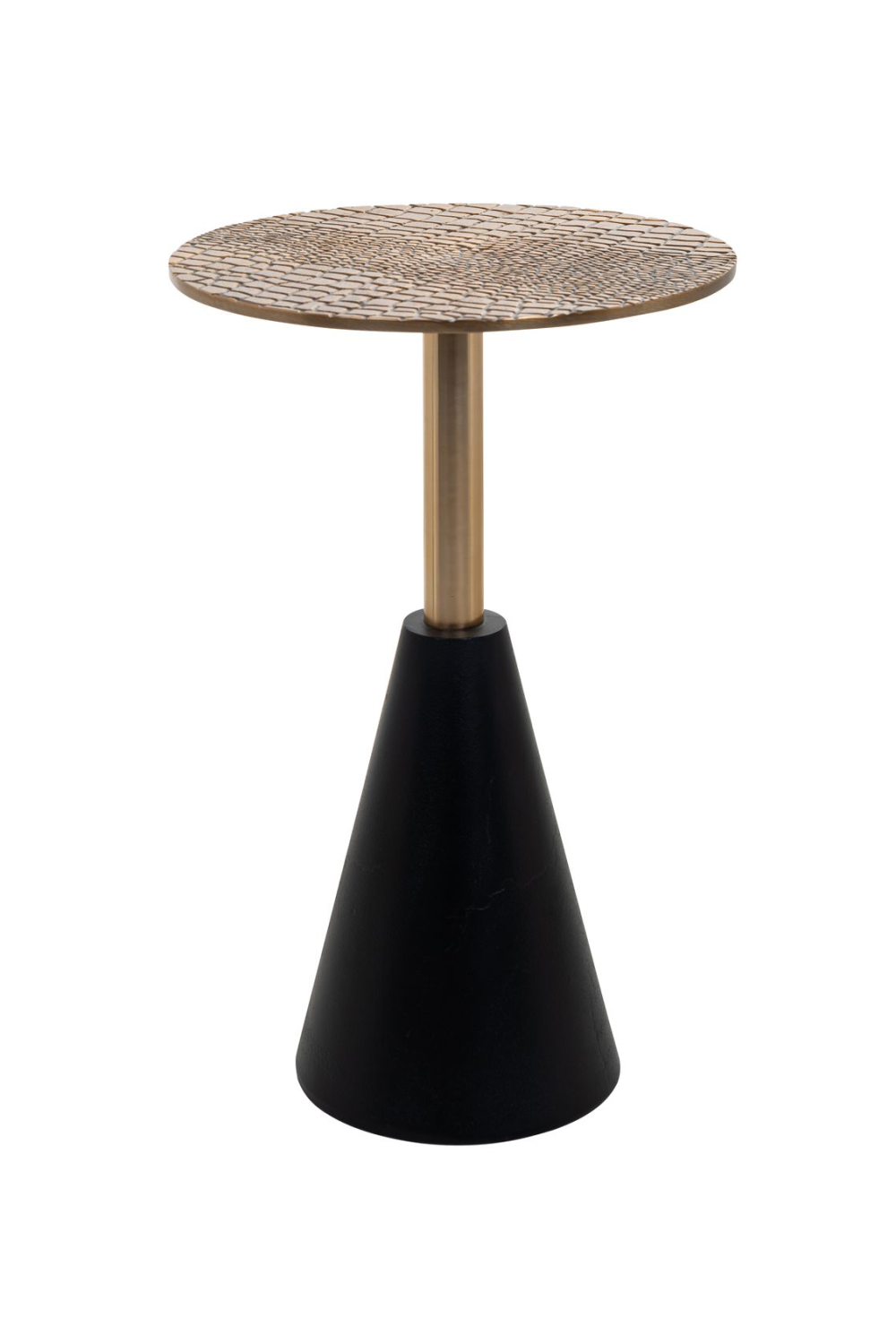 Golden Aluminum Pedestal Side Table S | Richmond Interiors Cobra | Oroa.com
