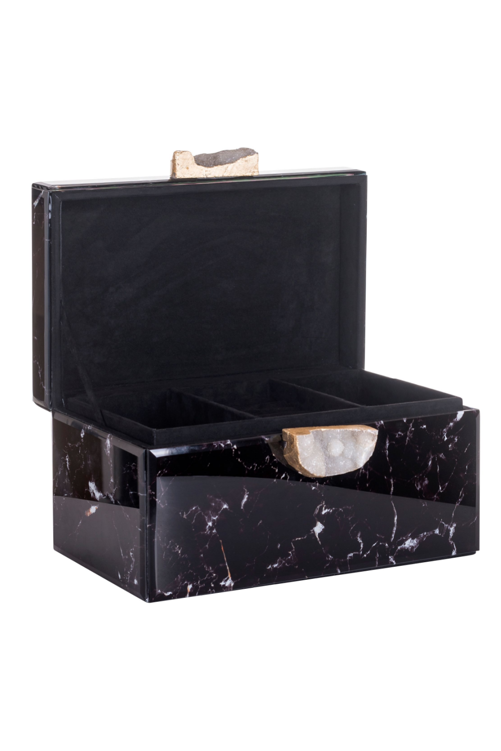 Black Marble Jewelry Box | OROA Maeve | OROA.com