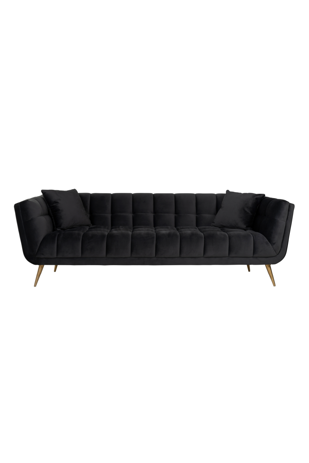 Anthracite Velvet Channel Stitched Sofa | OROA Huxley | OROA