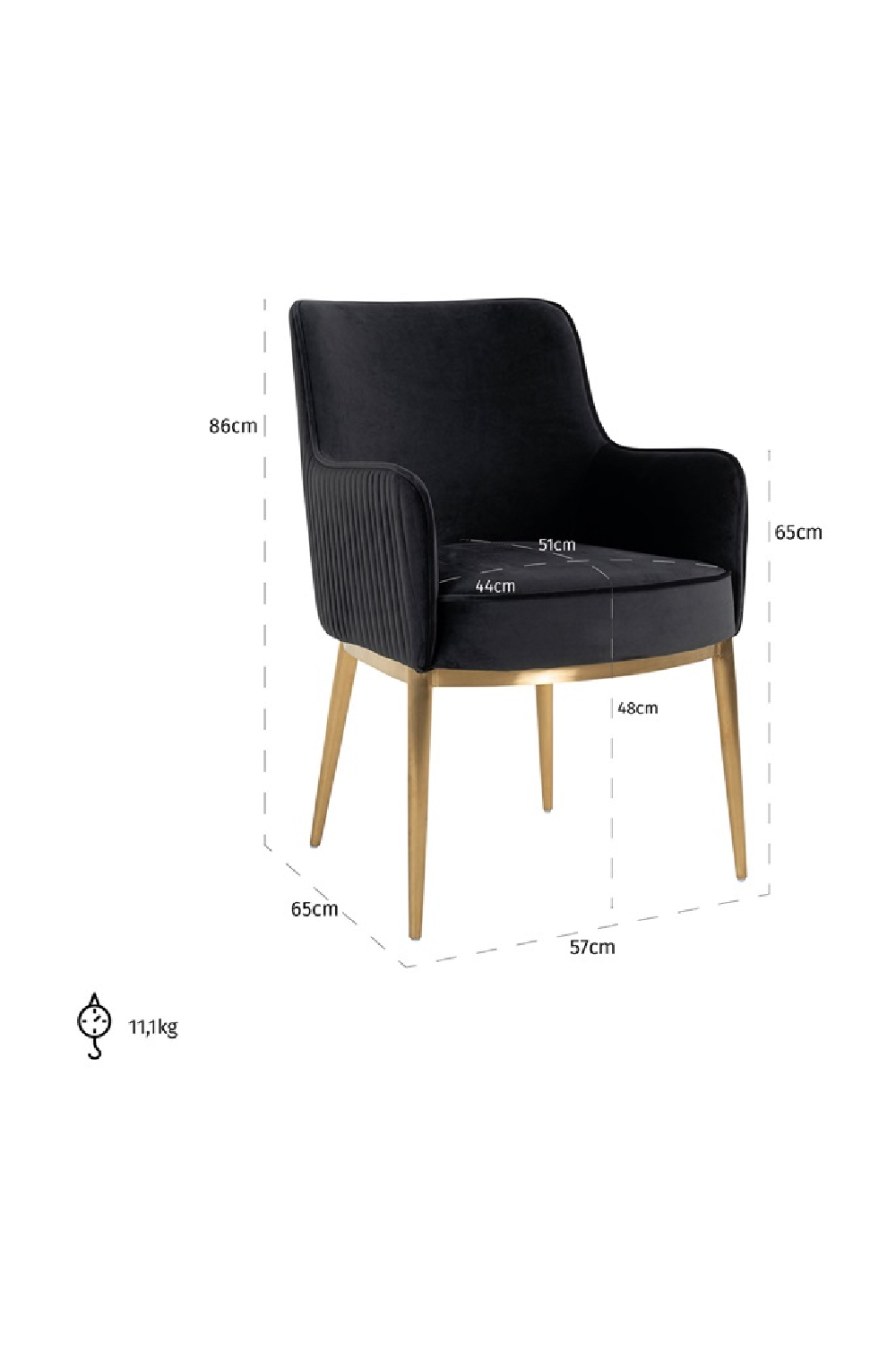 Velvet Dining Armchair | Richmond Interiors Breeze | Oroa.com