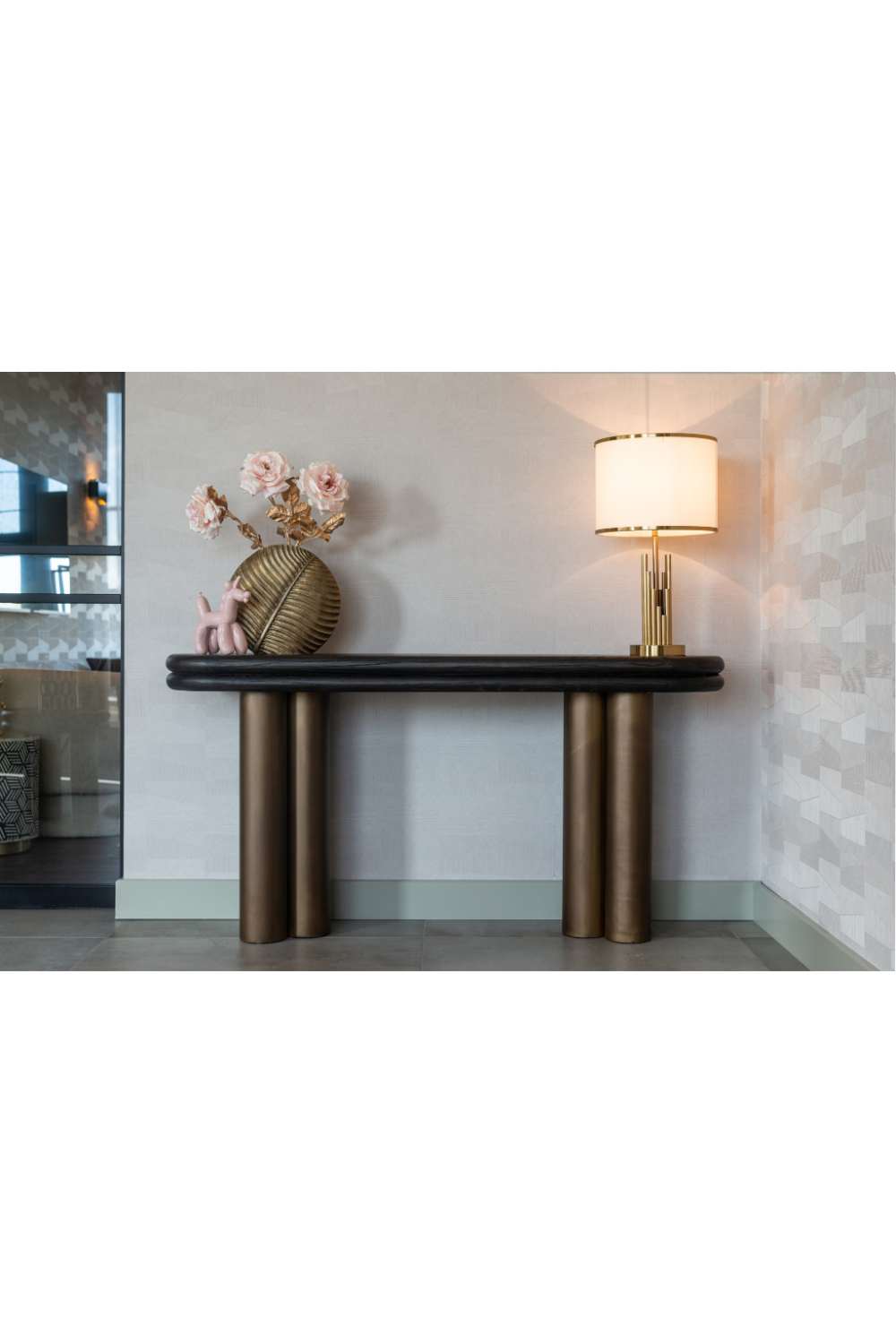 Lacquered Metal Console | Richmond Interiors Macaron | OROA.com