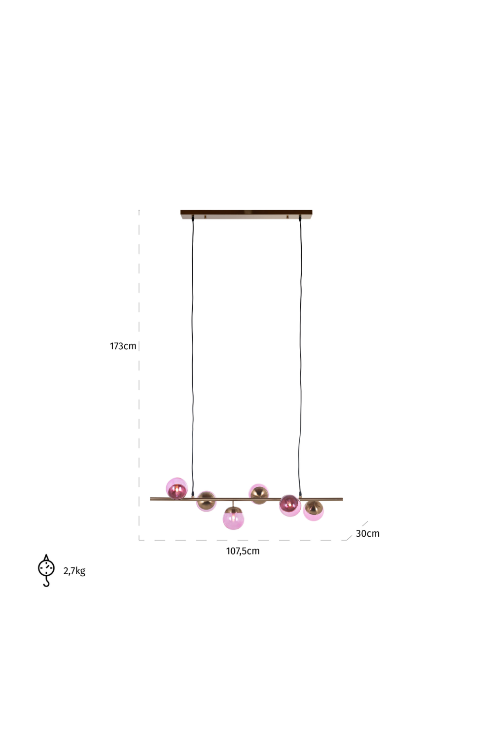 Sculptural Modern Hanging Lamp | Richmond Interiors Bente | OROA.com