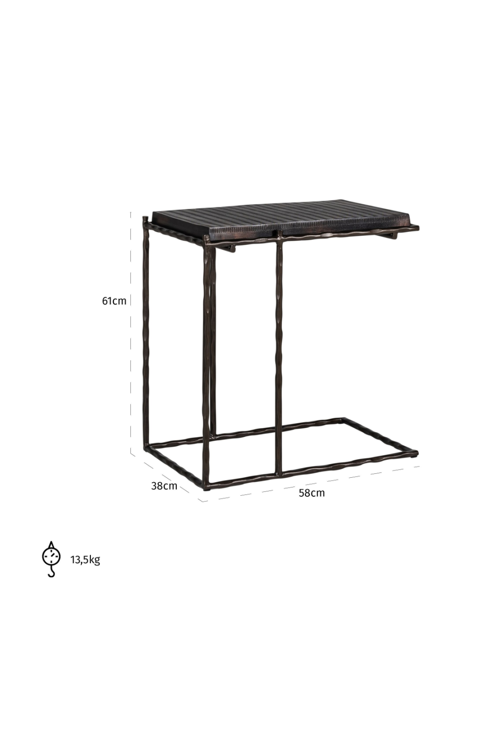 Black Aluminum Sofa Table | Richmond Interiors Ventana | Oroa.com