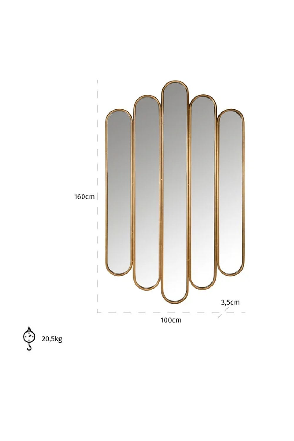 Gold Statement Mirror | Richmond Interiors Chelsey | Oroa.com