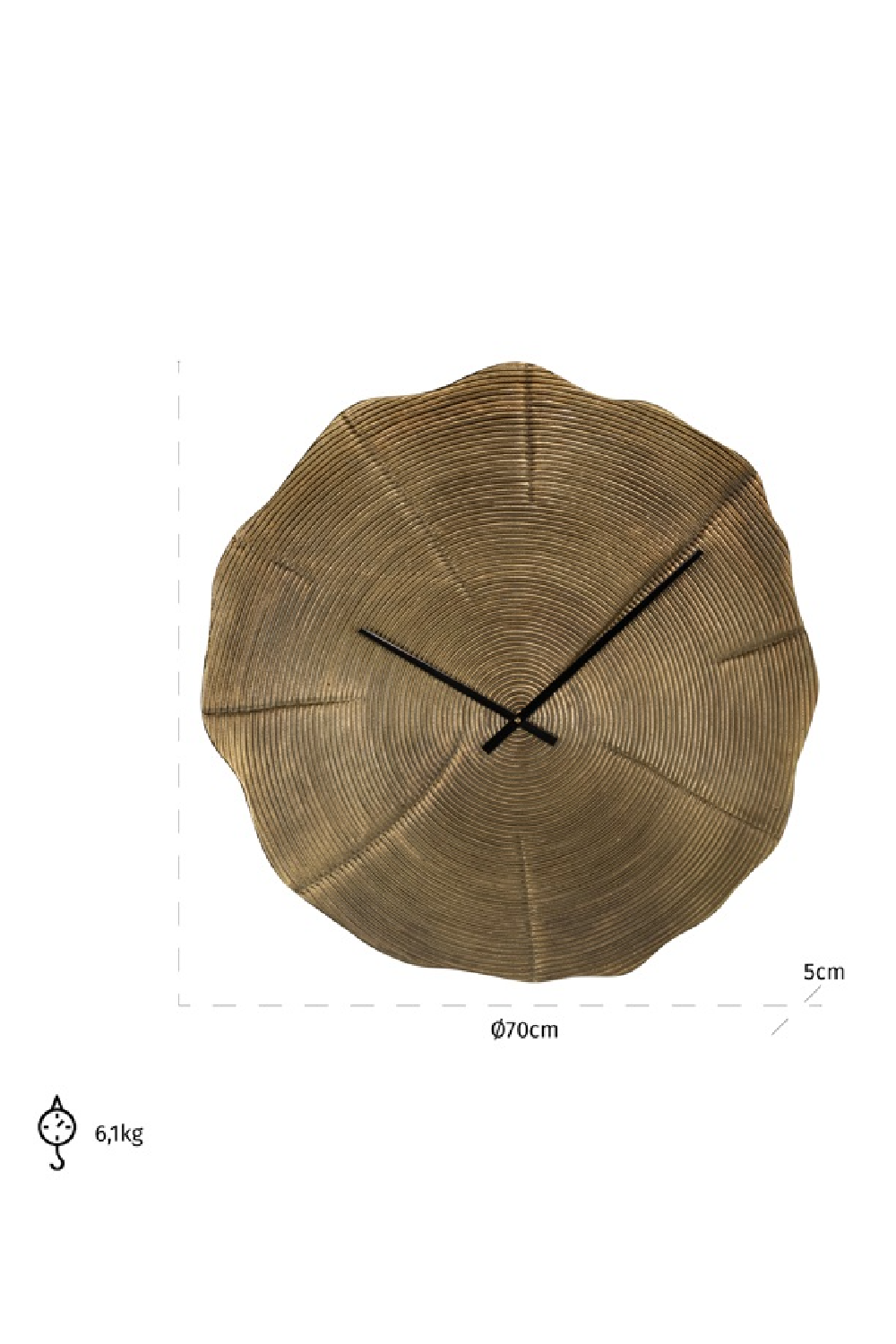 Organic-Shaped Gold Wall Clock | Richmond Interiors Alien | Oroa.com