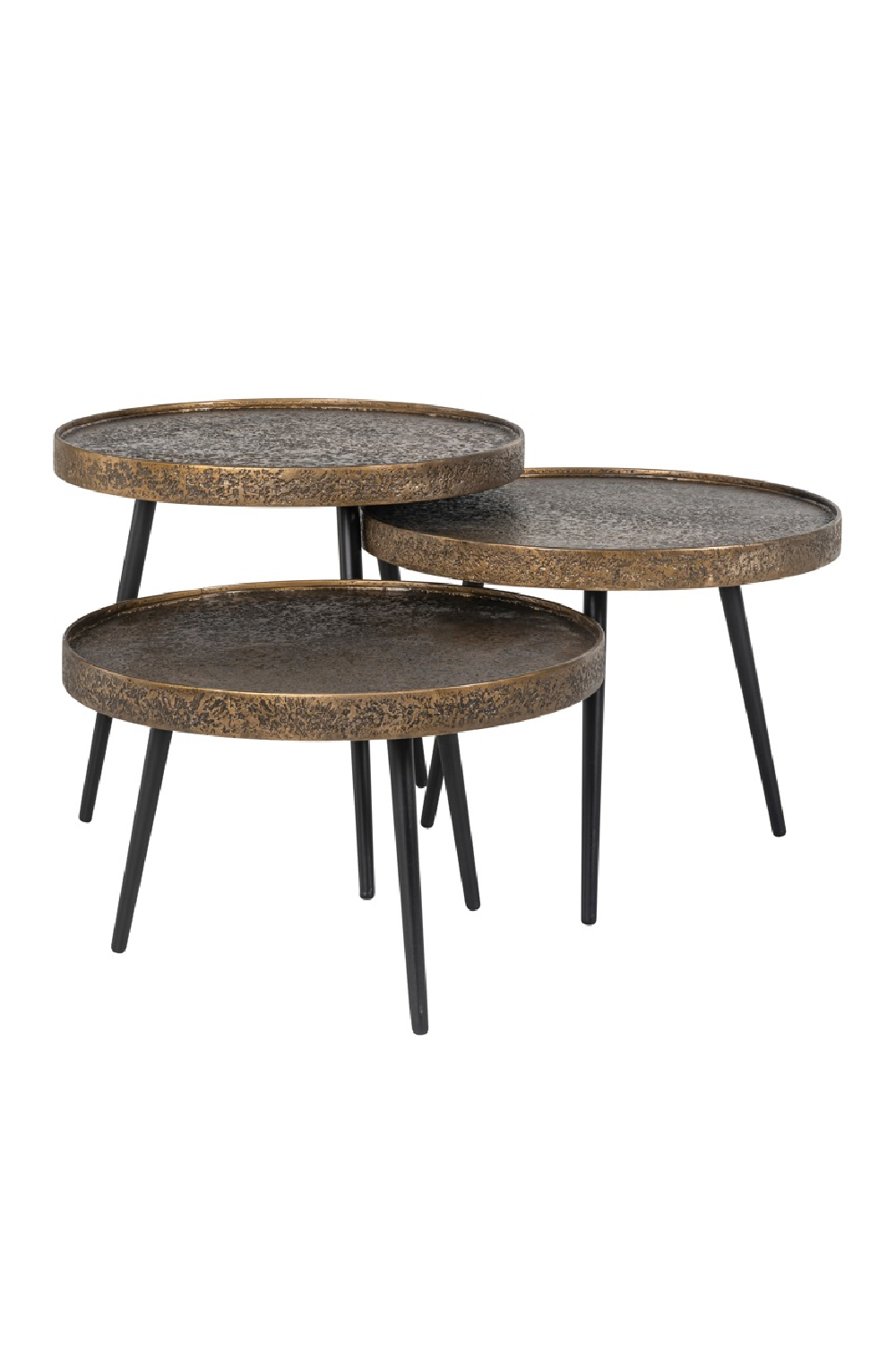 Rustic Gold Coffee Table Set (3) | Oroa.com
