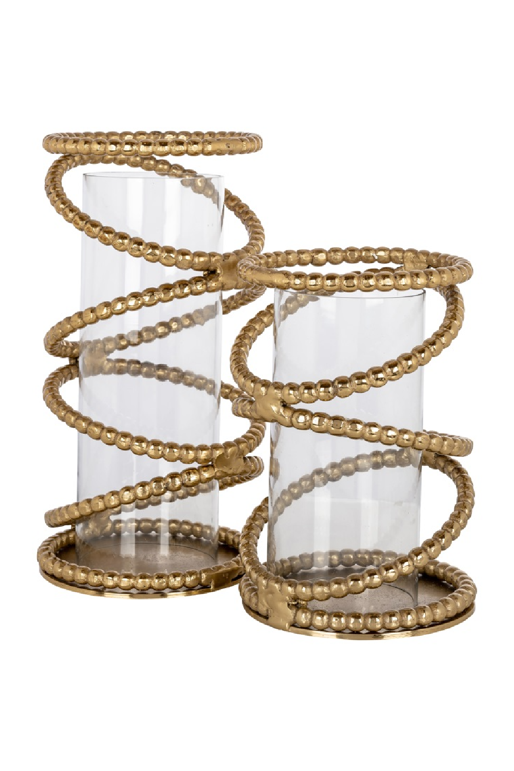 Gold-Chained Glass Hurricane | Richmond Interiors Jaden | Oroa.com