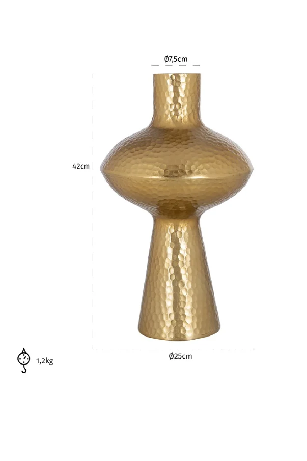 Gold Organic-Shaped Vase | Richmond Interiors Caitlyn | Oroa.com
