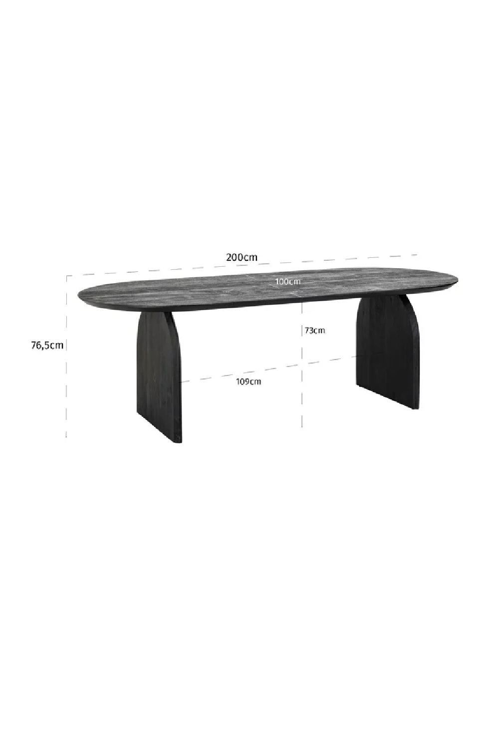 Black Mango Wood Dining Table | Richmond Interiors Hudson | Oroa.com