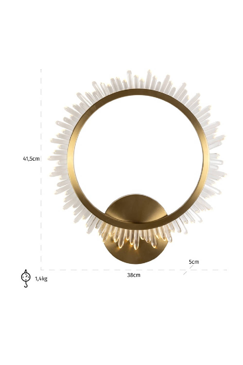 Crystal Circular Wall lamp | Oroa.com