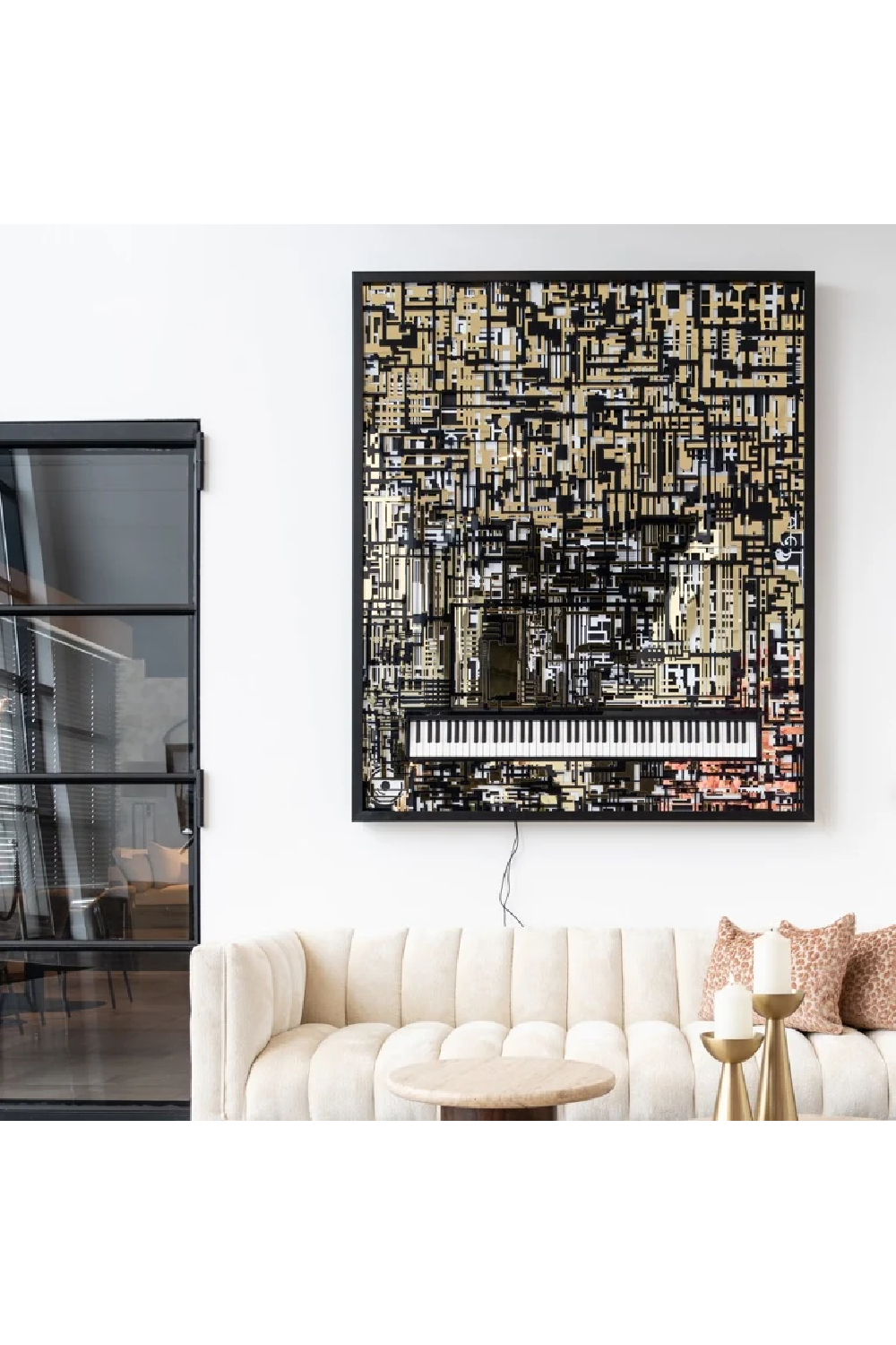 Black & Gold Wall Art | Richmond Interiors Piano | Oroa.com