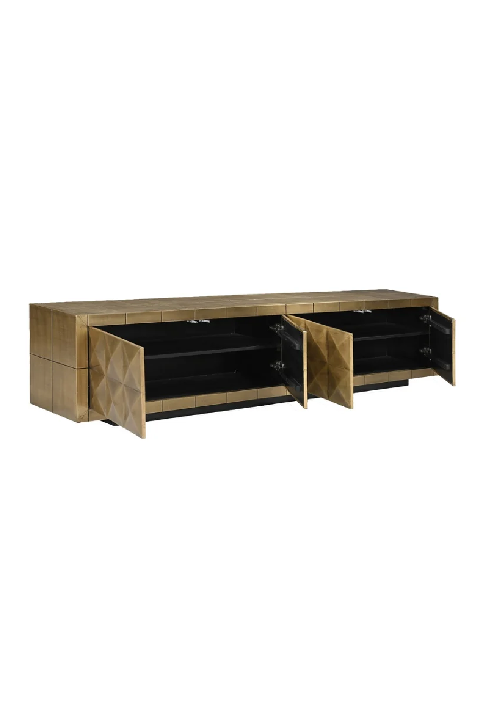 Gold Faceted TV Unit | Richmond Interiors Collada | Oroa.com