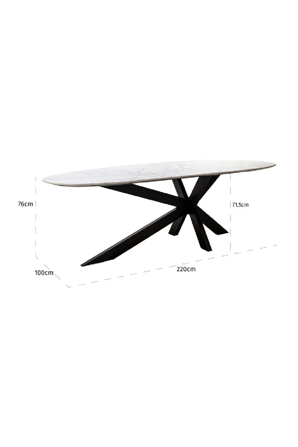 Marble Organic-Shaped Dining Table | Richmond Interiors Trocadero | Oroa.com