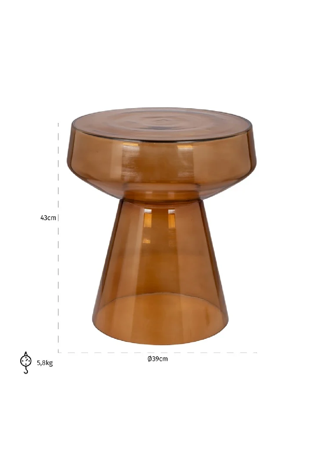 Brown Glass Side Table | Oroa.com