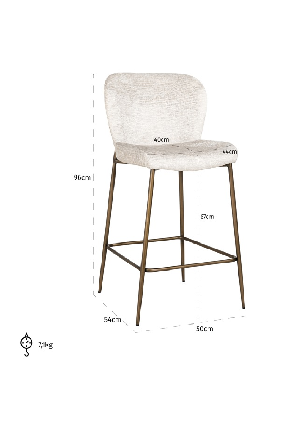 Upholstered Counter Stool | Richmond Interiors Darby | Oroa.com