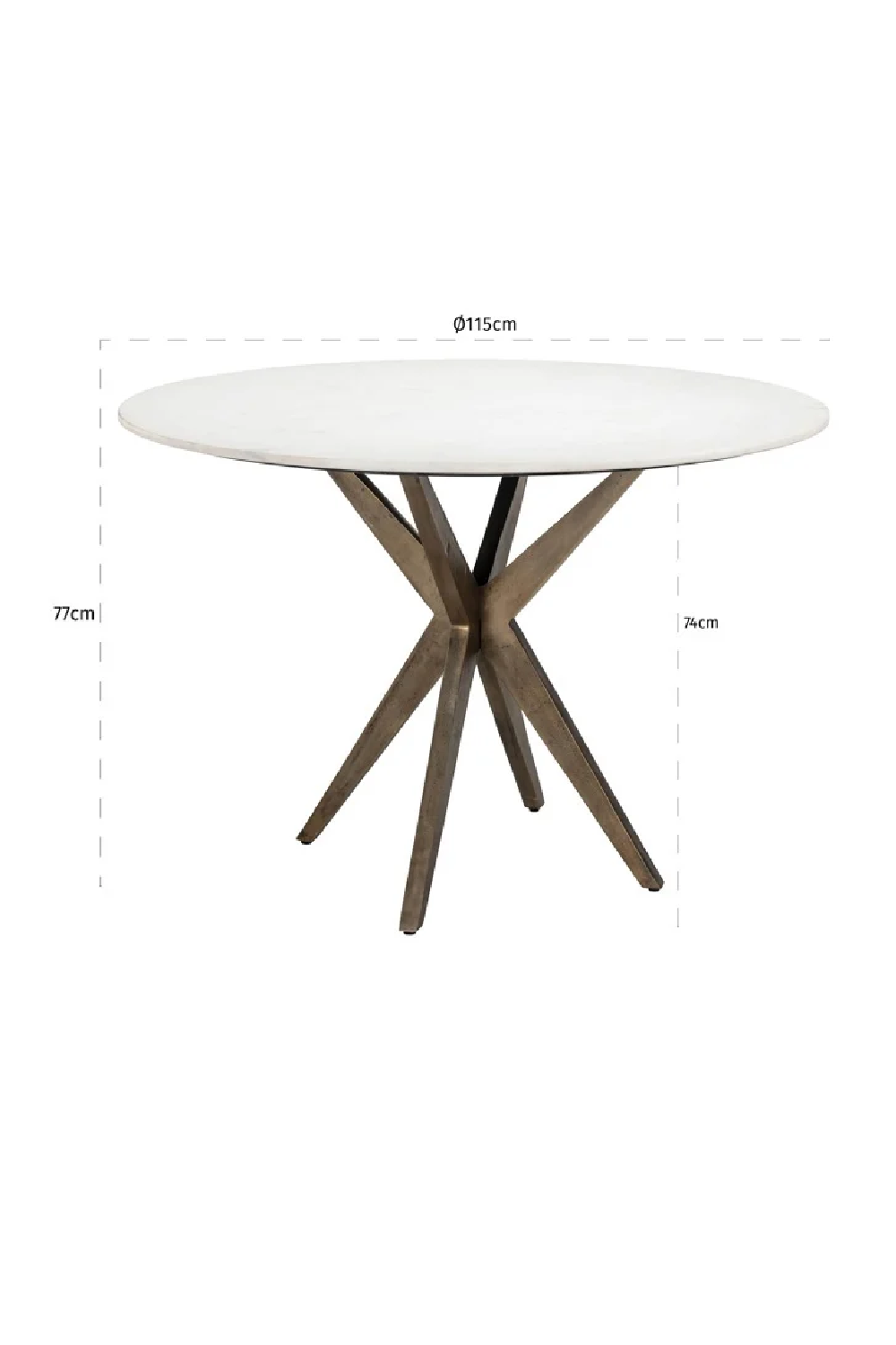 Marble Round Dining Table | Richmond Interiors Maisy | Oroa.com
