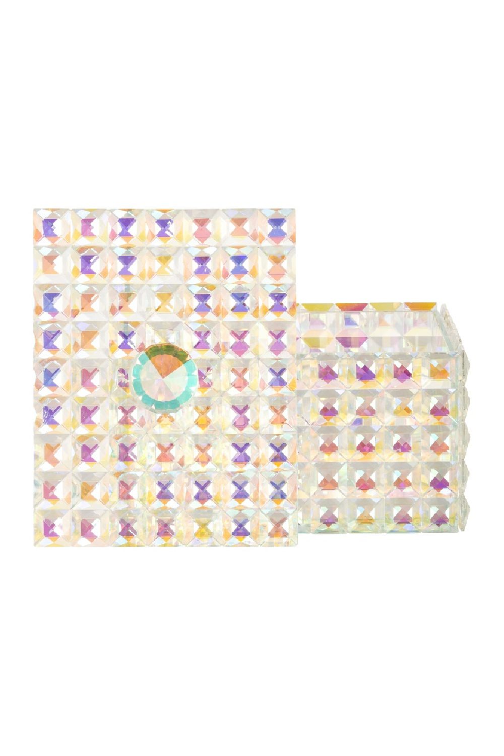 Faceted Crystal Jewelry Box | Richmond Interiors Rainbow | Oroa.com
