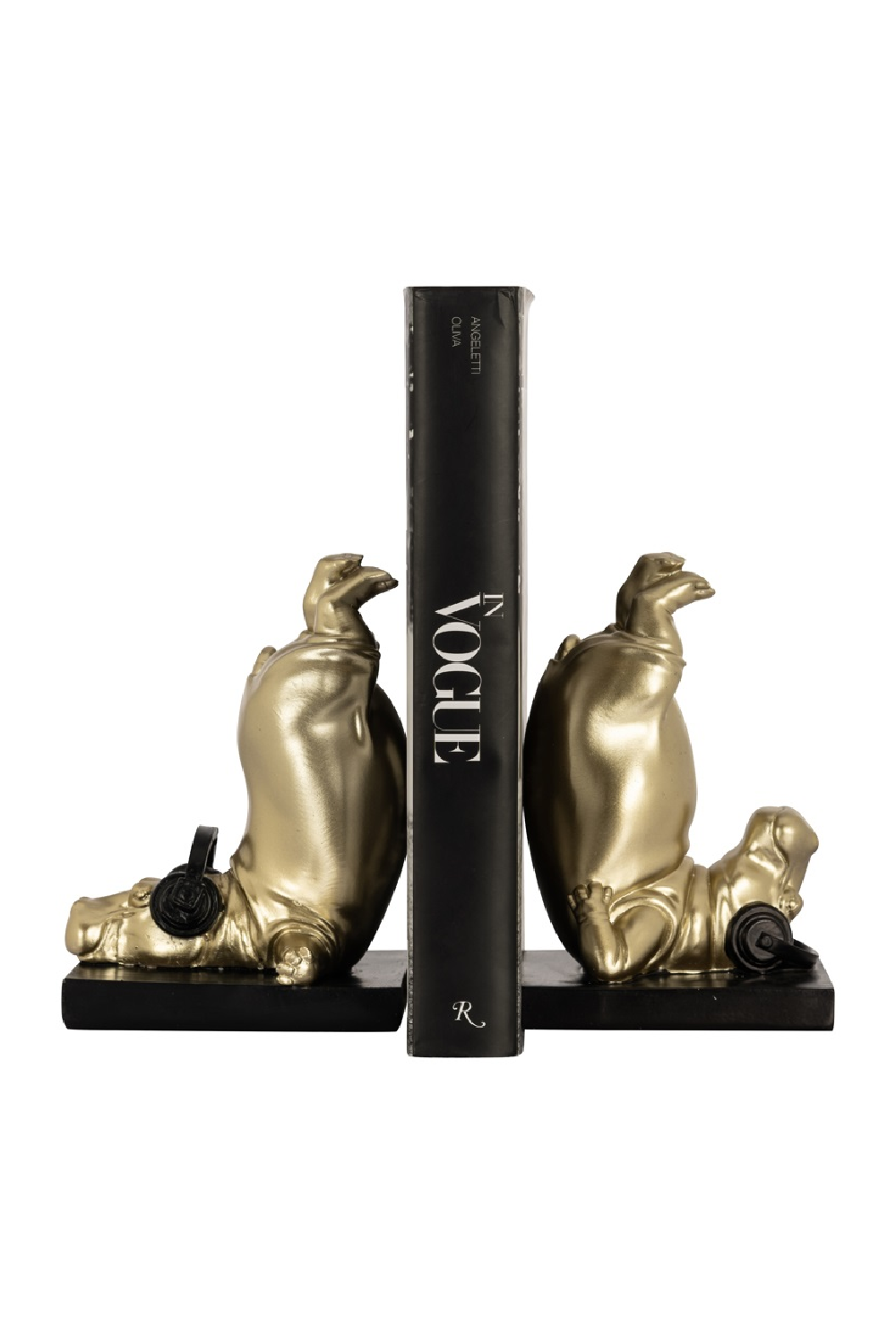 Gold Sculptural Books Standard | Richmond Interiors Hippo | Oroa.com