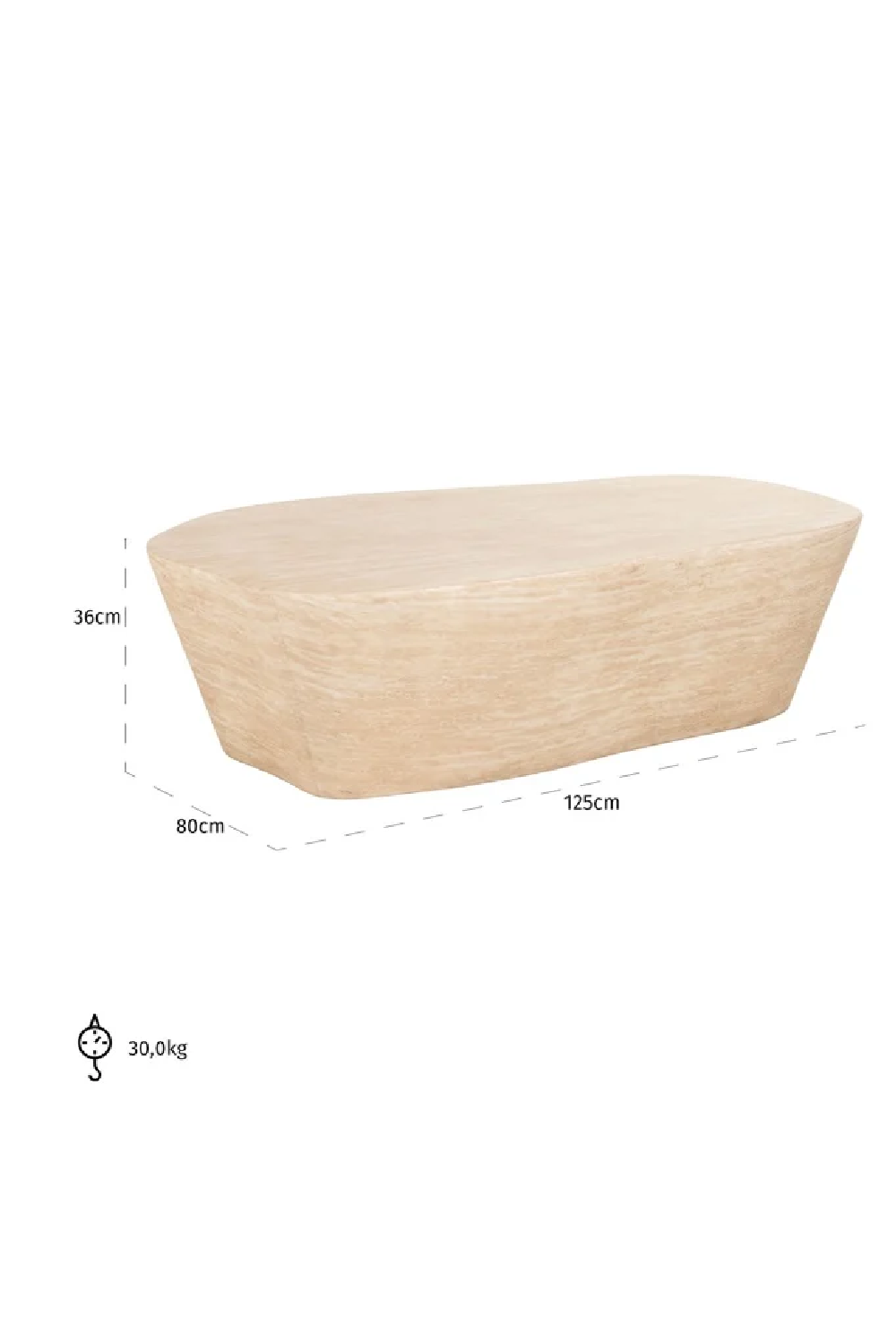 Beige Travertine Coffee Table | Richmond Interiors Fictus | Oroa.com