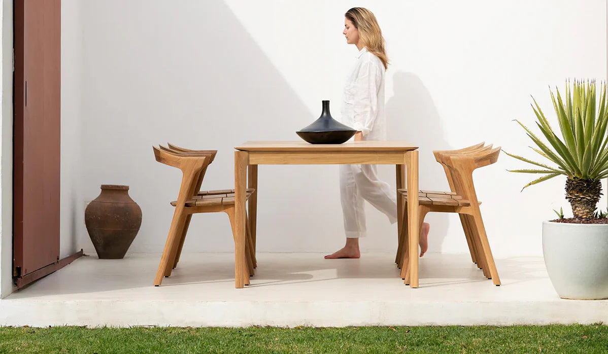 Outdoor collection wood modern sustainable furniture