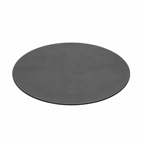 Grained Leather Round Placemat | Pinetti | OROA.com