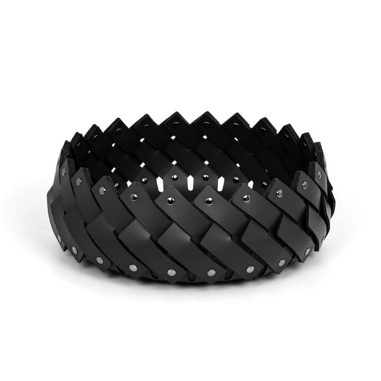 Leather Strips Short Basket | Pinetti Almeria | OROA.com