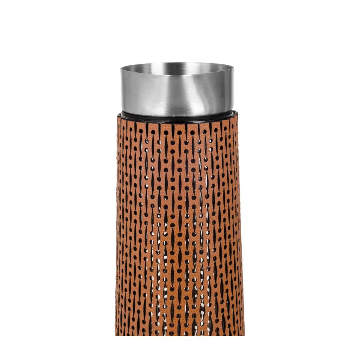 Leather-Wrapped Glass Carafe | Pinetti Sophie | OROA.com