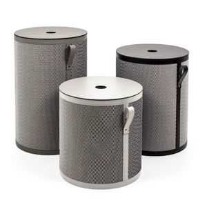 Leather Tall Round Basket | Pinetti Nadia | OROA.com