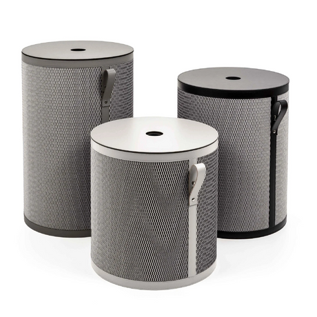 Leather Tall Round Basket | Pinetti Nadia | OROA.com