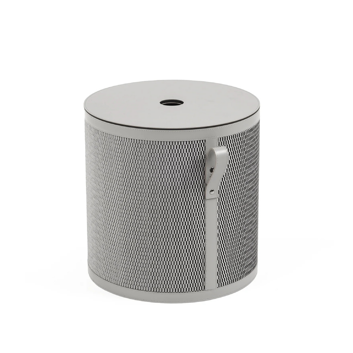 Leather Short Round Basket | Pinetti Nadia | OROA.com