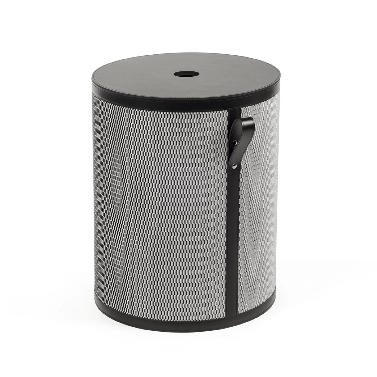 Leather Short Round Basket | Pinetti Nadia | OROA.com