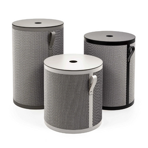 Leather Short Round Basket | Pinetti Nadia | OROA.com