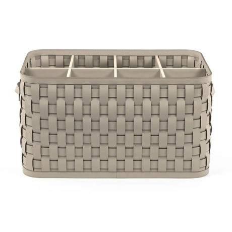Woven Leather Shoes Basket | Pinetti Demetra | OROA.com