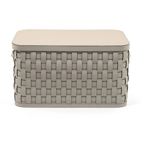 Woven Leather Shoes Basket | Pinetti Demetra | OROA.com