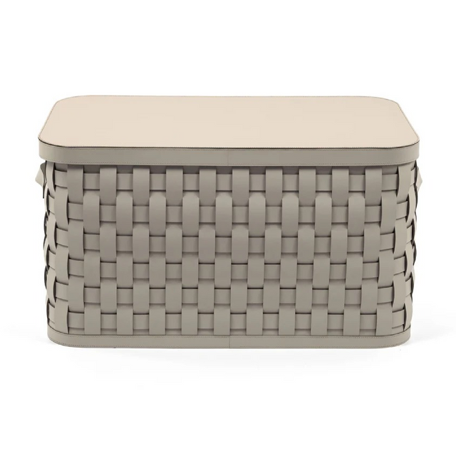 Woven Leather Shoes Basket | Pinetti Demetra | OROA.com