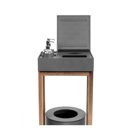 Wooden Framed Sanitizing Box with Stand | Pinetti Igea | OROA.com