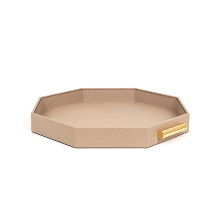 Hexagonal Leather Tray | Pinetti Grace | OROA.com