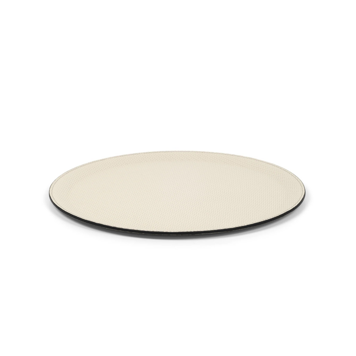 Round Calf Leather Tray | Pinetti Victor | OROA.com
