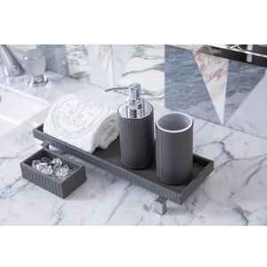 Waterproof Leather Round Bathroom Set | Pinetti Poseidon | OROA.com