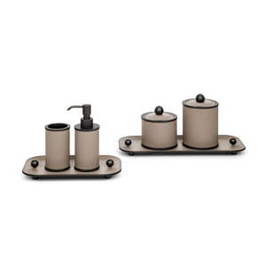 Round Leather Cotton Pad Holder | Pinetti Olimpia | OROA.com