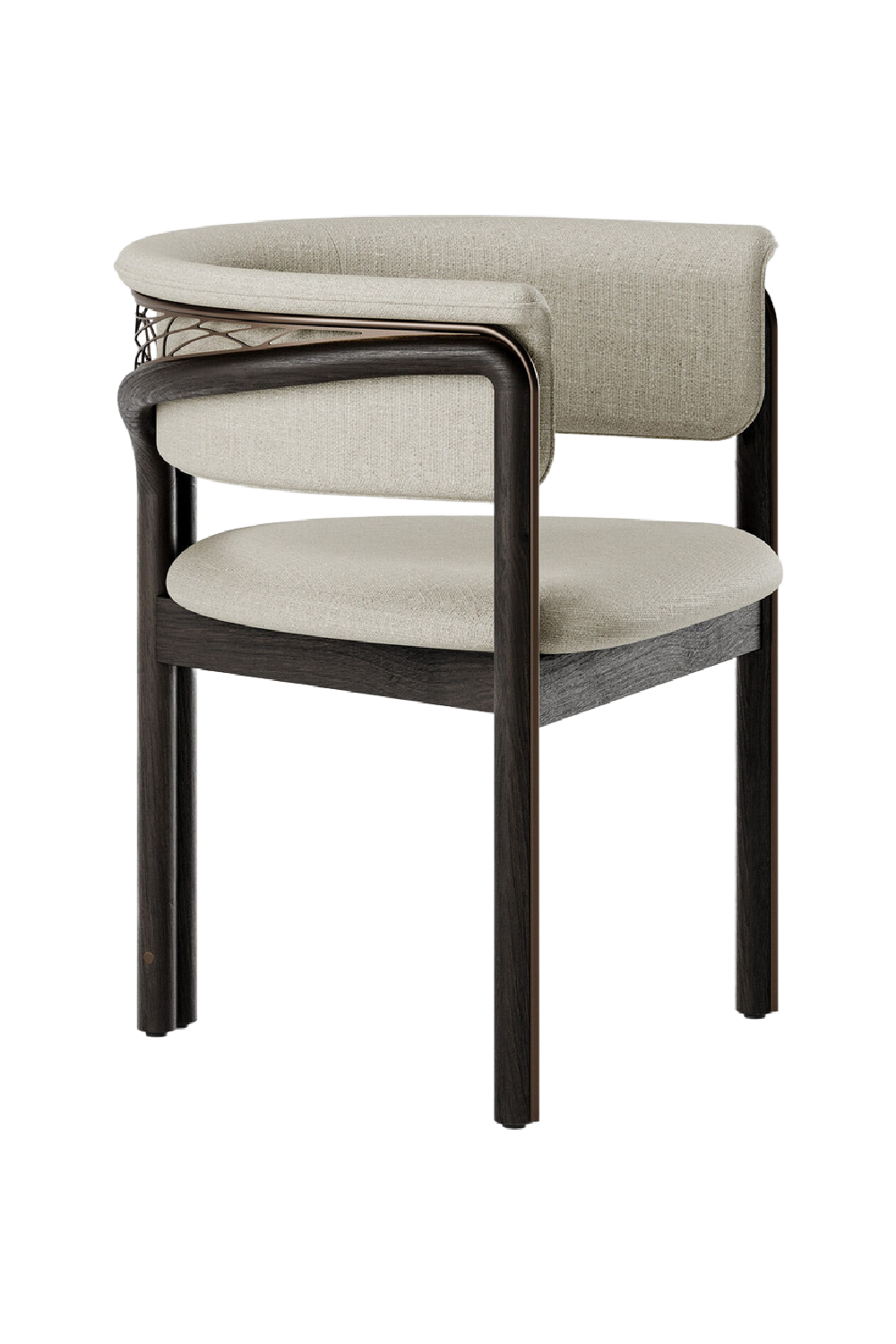 Metal Detail Curved Dining Chair | Morpho By Tomorrowland Volita | Oroa.com