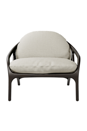 Beige Chenille Lounge Chair | Morpho By Tomorrowland Vime | Oroa.com