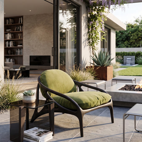   Brown Teak Lounge Chair | Oroa.com