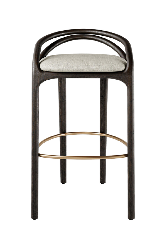 Brown Teak Bar Stool | Morpho By Tomorrowland Aleta | Oroa.com