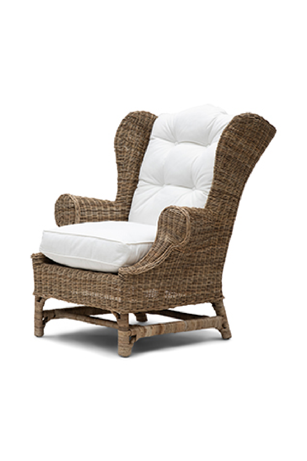 Cushioned Rattan Wing Chair | Rivièra Maison Nicolas