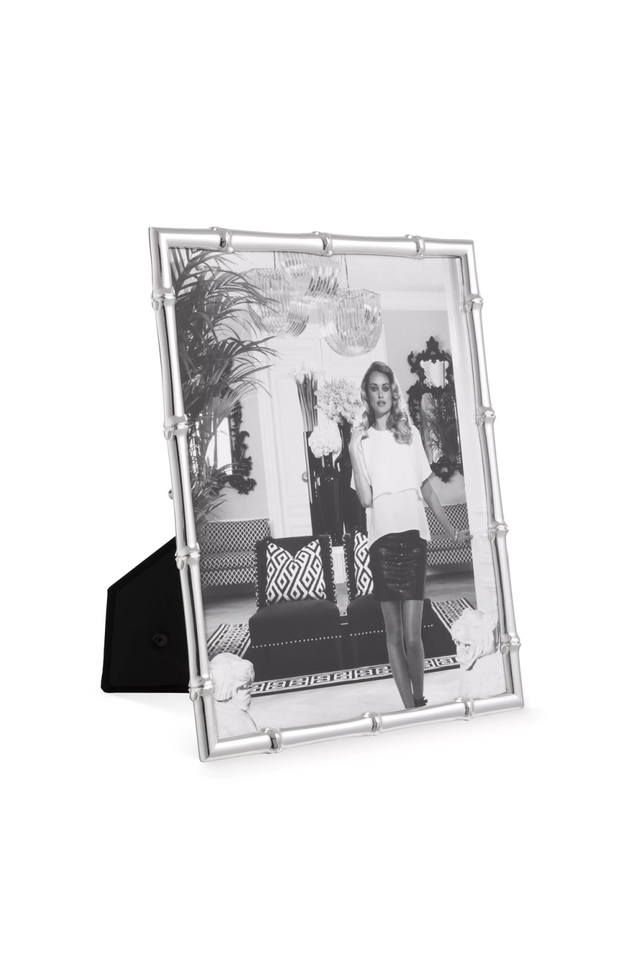 Silver-Plated Faux-Bamboo Picture Frame | Eichholtz Holden - L | Oroa.com