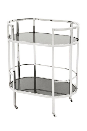 Smoked Glass 2-Layer Trolley | Eichholtz Townhouse | Oroa.com